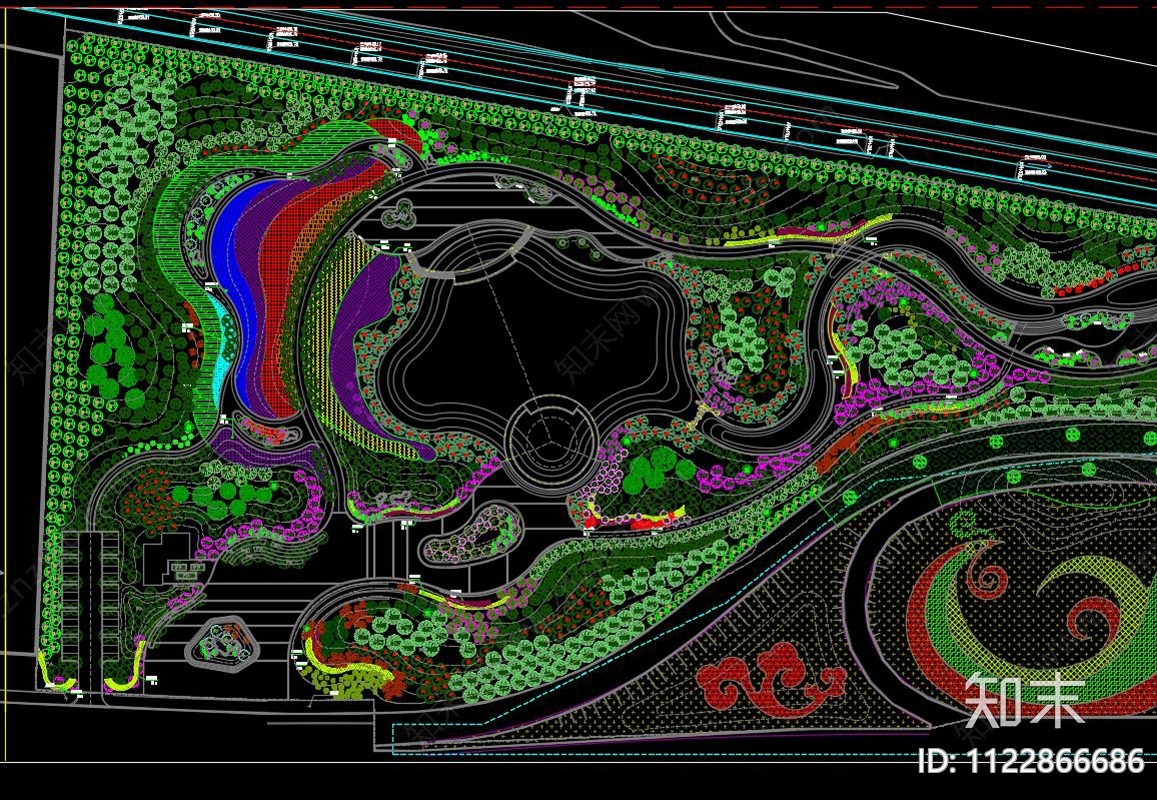 某市政公园全套施工图施工图下载【ID:1122866686】