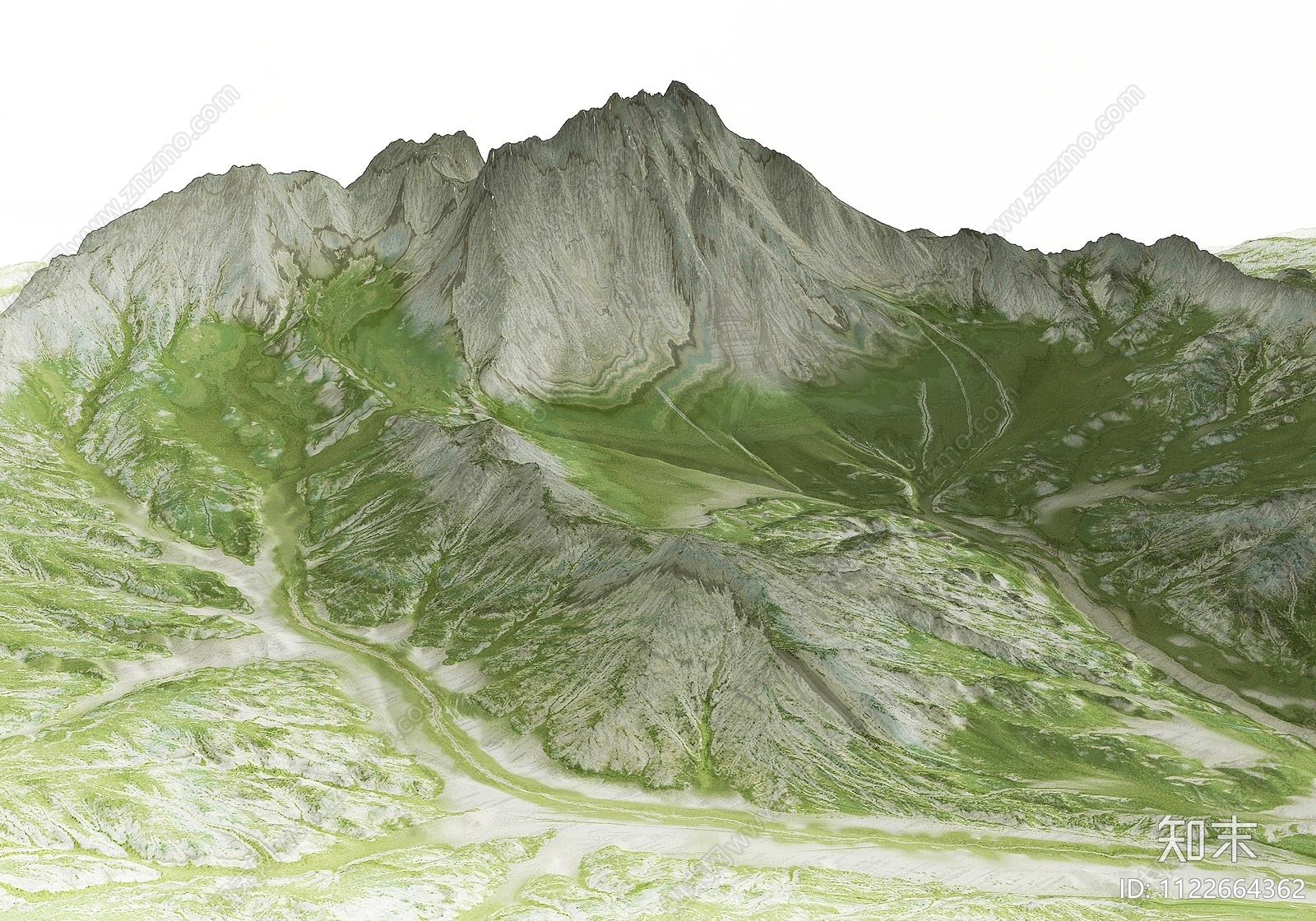 现代山3D模型下载【ID:1122664362】