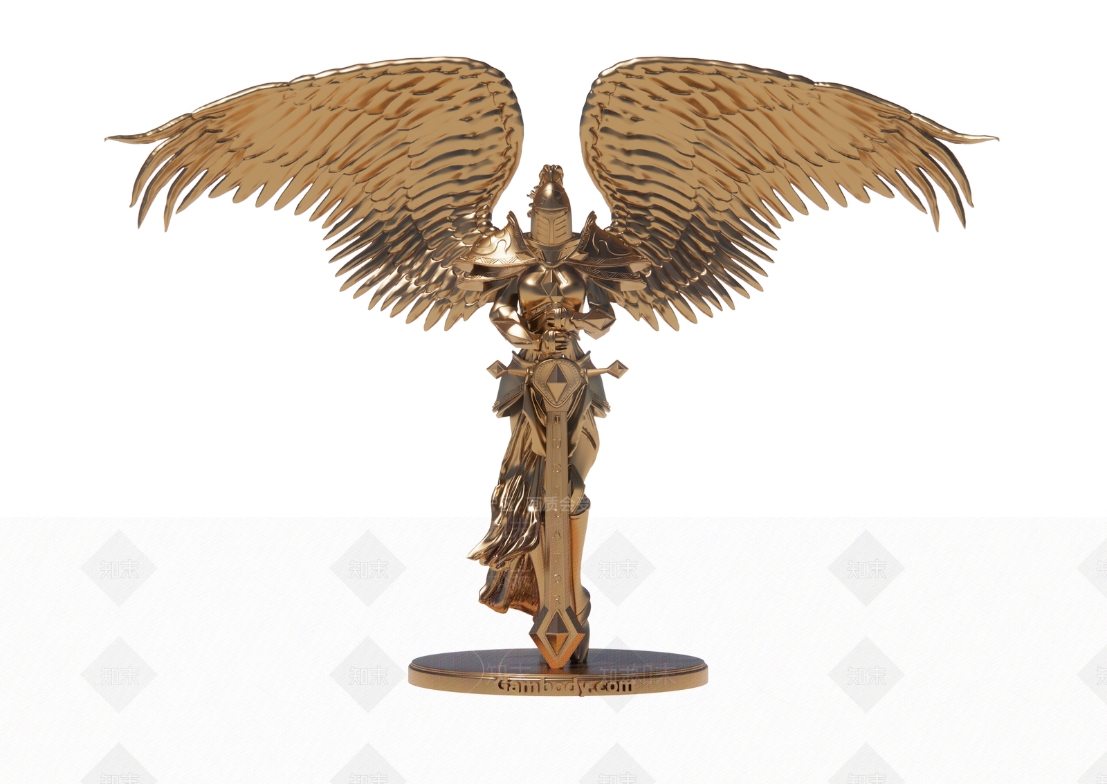 欧式天使雕塑SU模型下载【ID:1122671397】