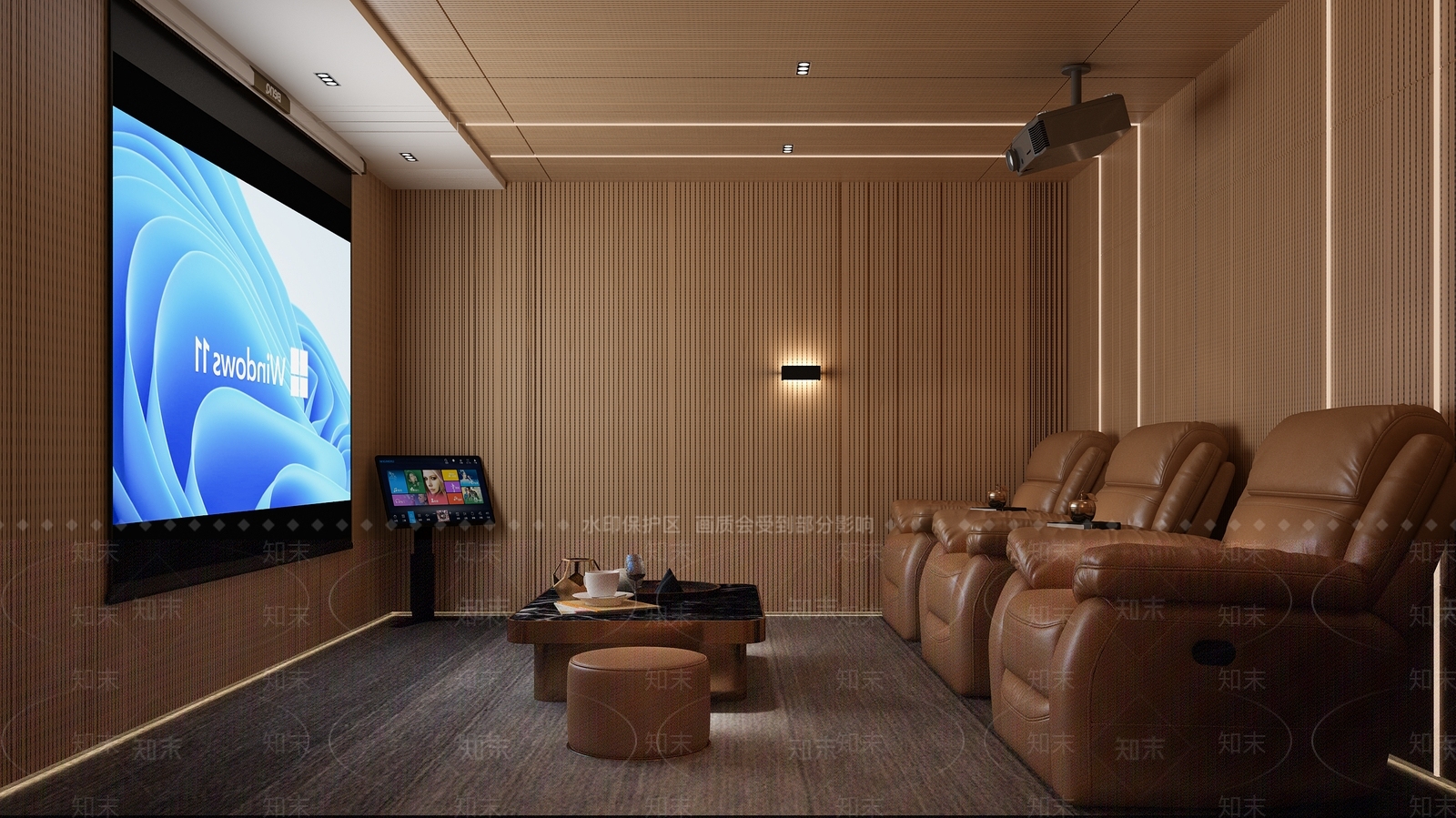 现代影音室3D模型下载【ID:1122672086】