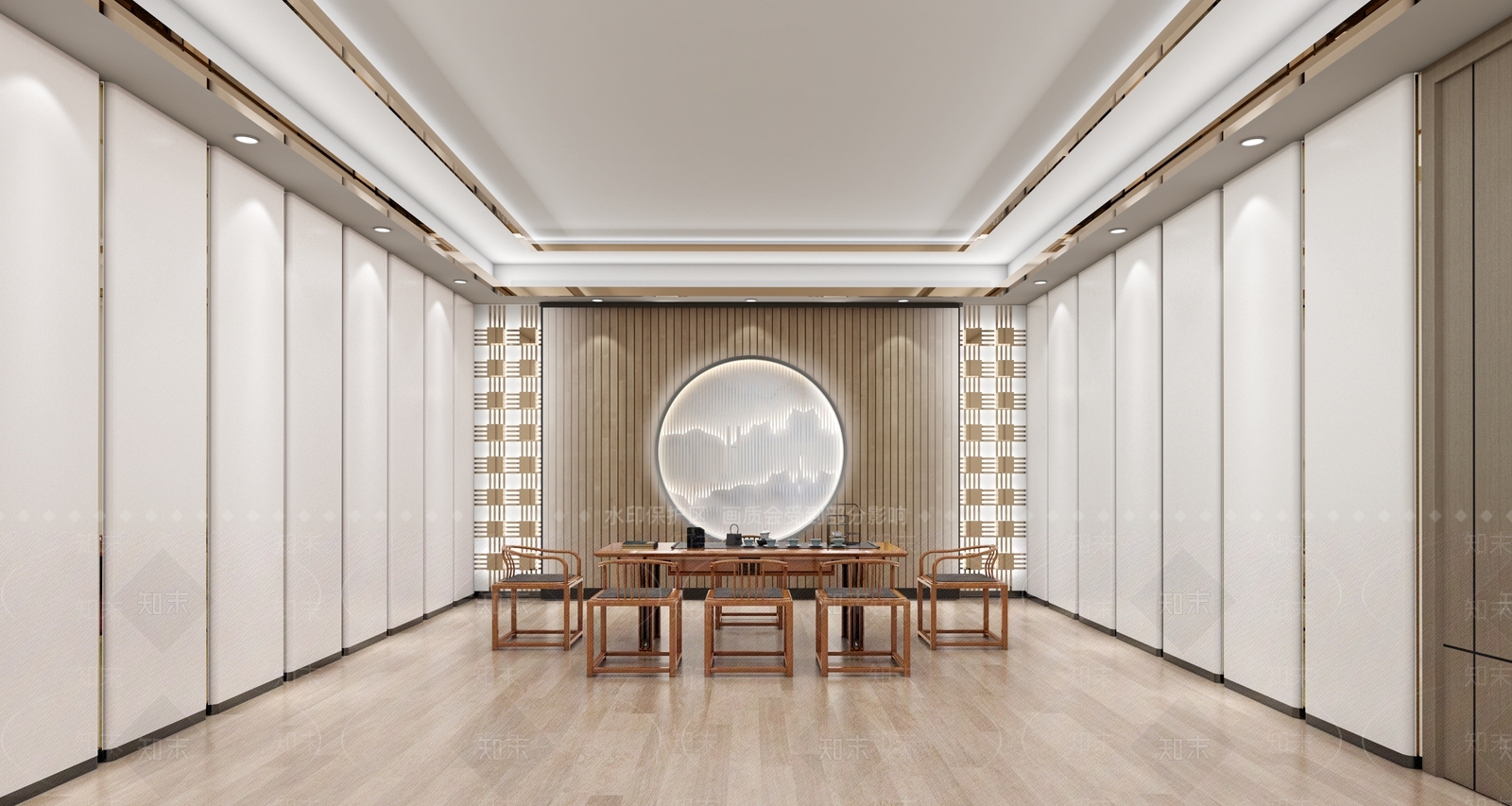 新中式接待室SU模型下载【ID:1122674937】