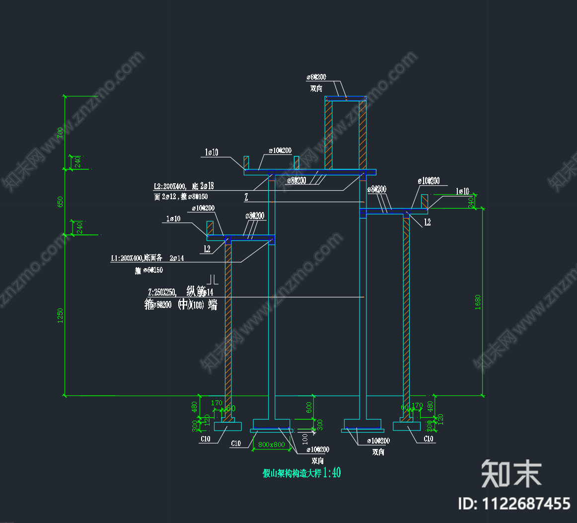 假山置石cad施工图下载【ID:1122687455】