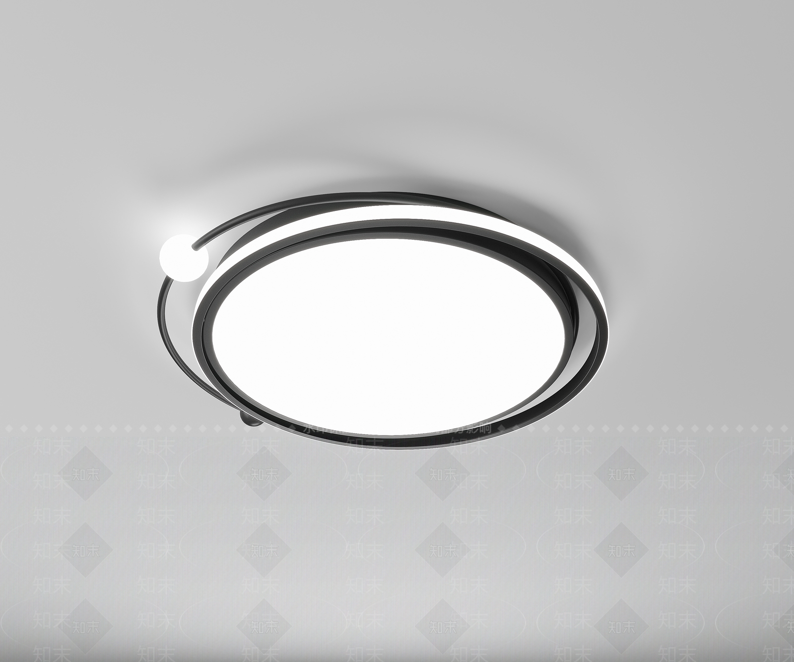 现代吸顶灯3D模型下载【ID:1122692048】