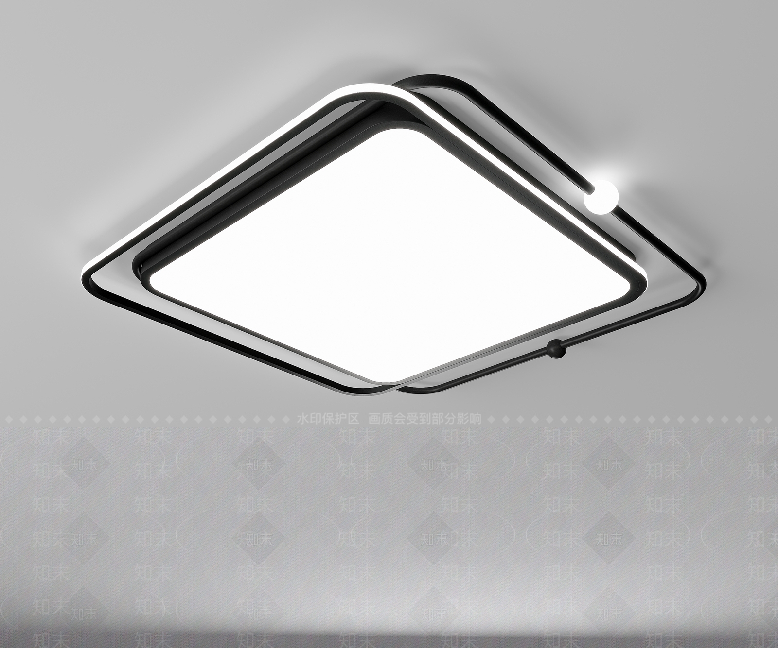 现代吸顶灯3D模型下载【ID:1122692048】