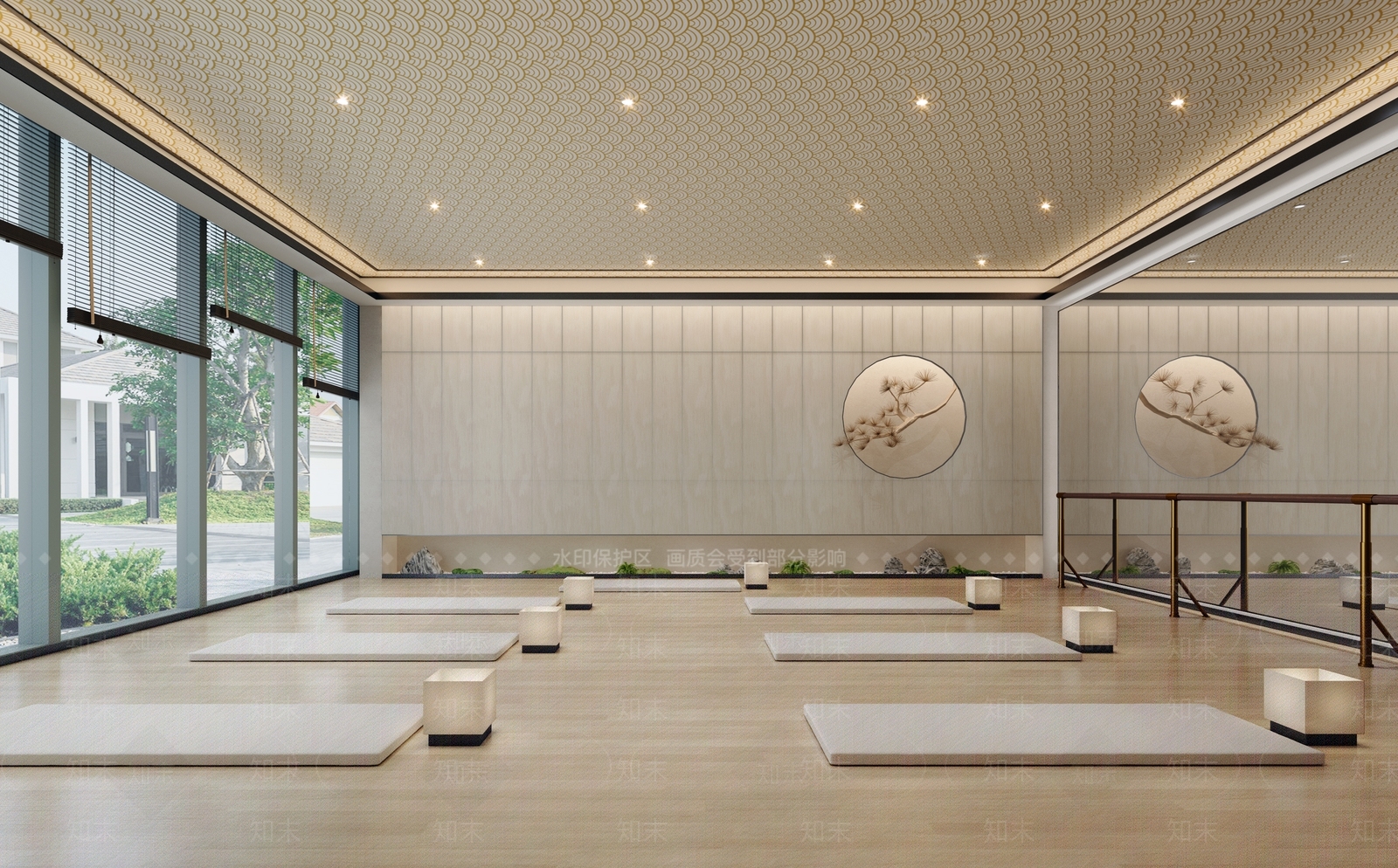 新中式瑜伽室3D模型下载【ID:1122717253】