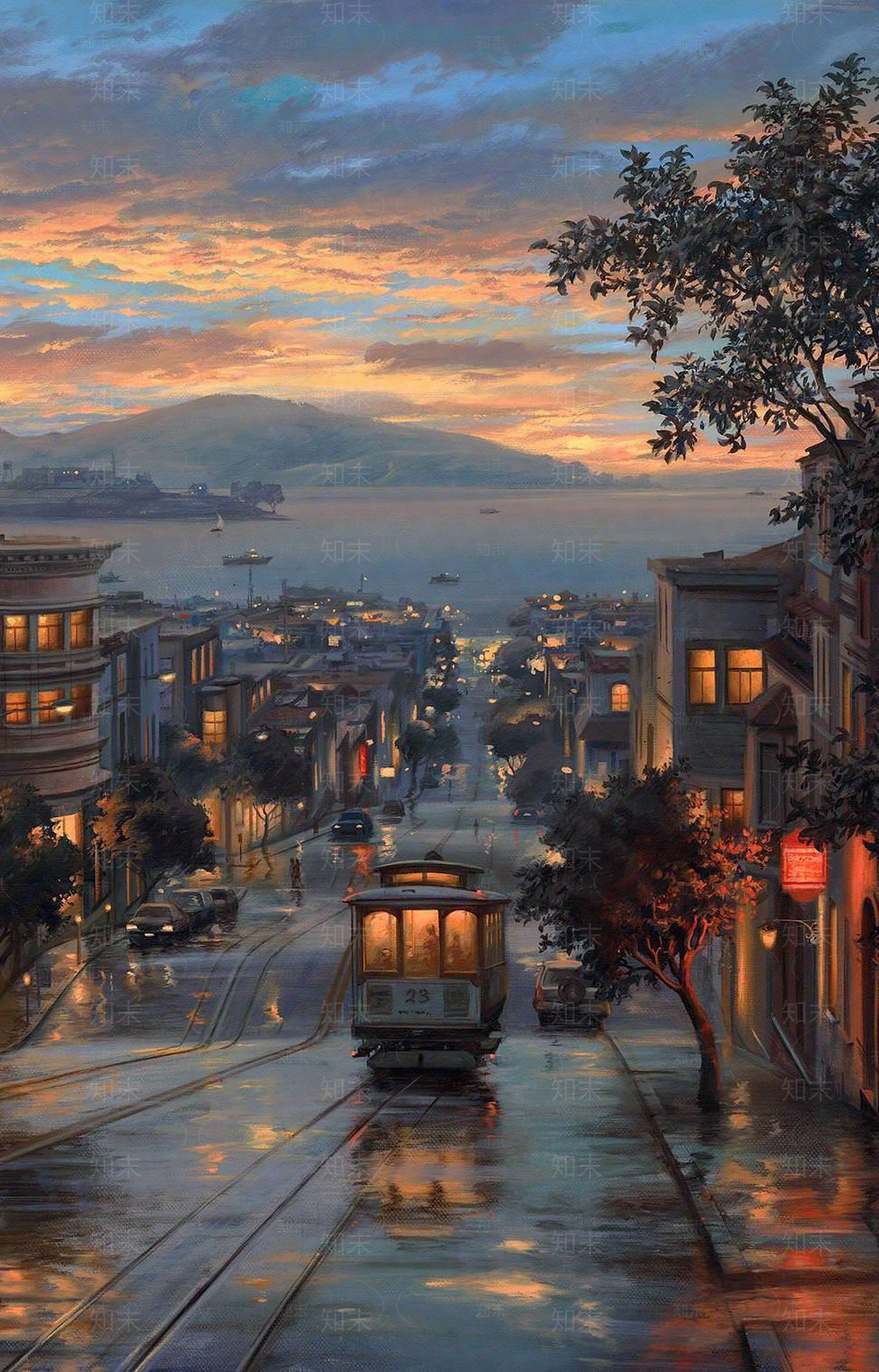 现代欧式风景油画装饰画贴图下载【ID:1122724924】