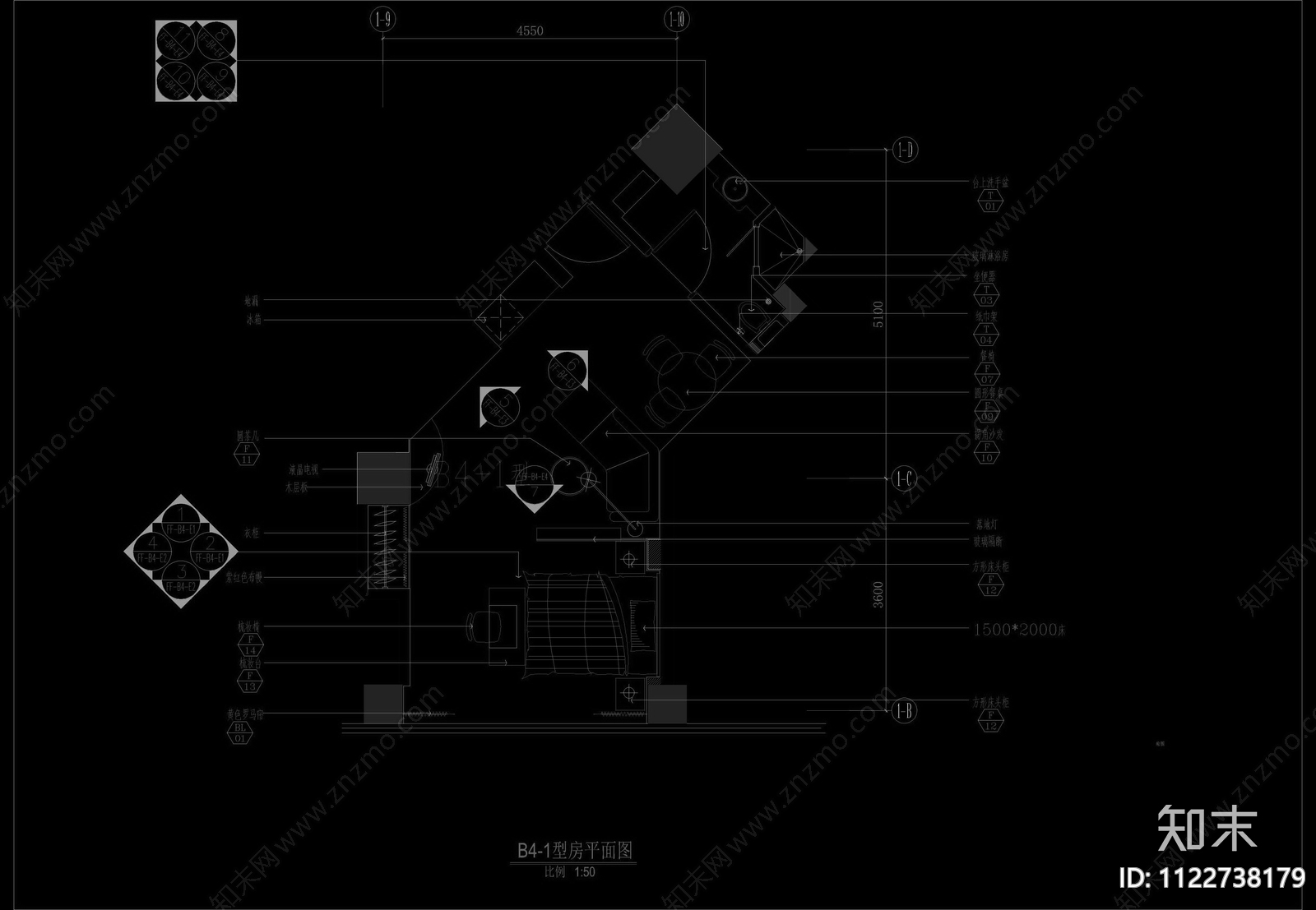 上海礼顿国际公寓B4-B5-1型施工图下载【ID:1122738179】