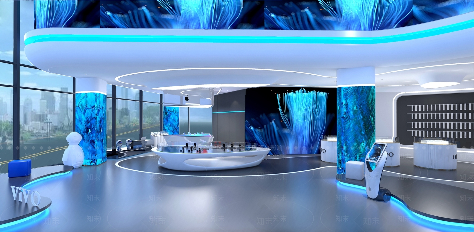 现代手机科技展厅3D模型下载【ID:1122743754】