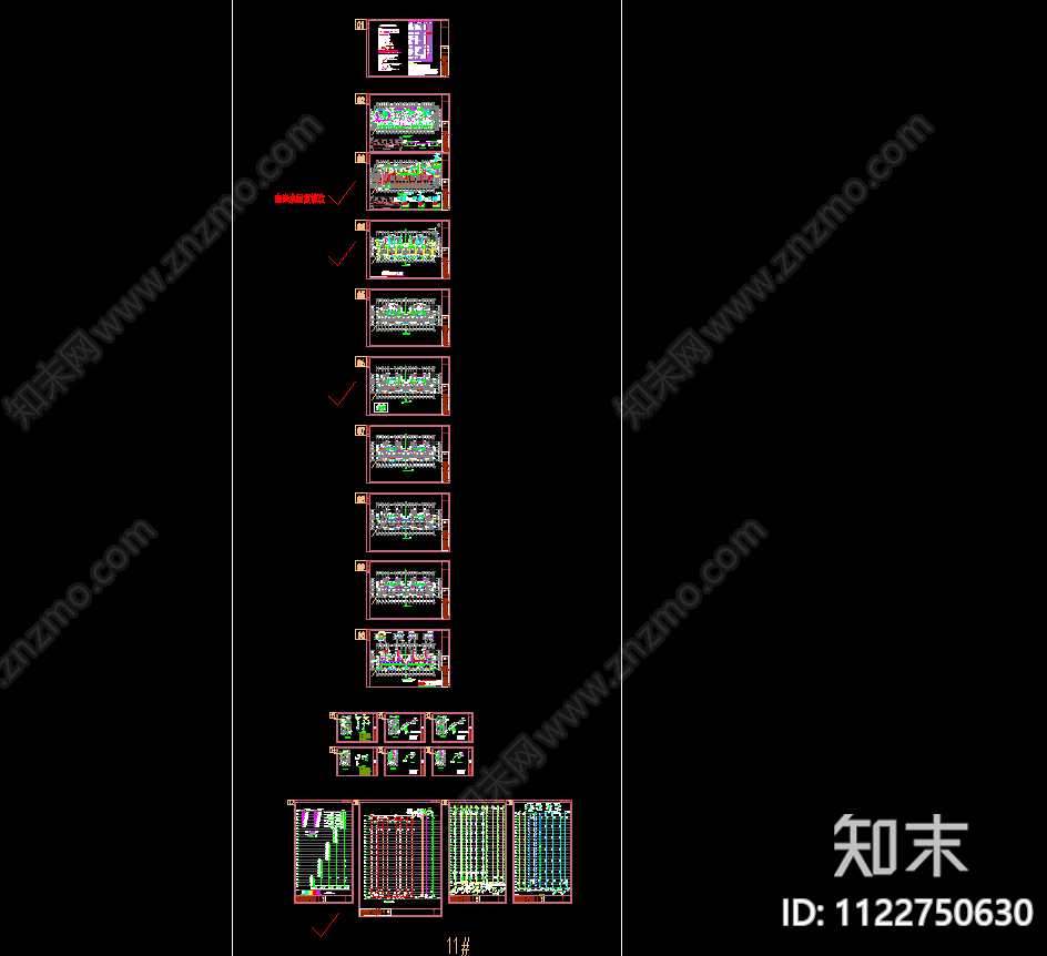 江苏某小区二十六层住宅楼给排水cad施工图下载【ID:1122750630】