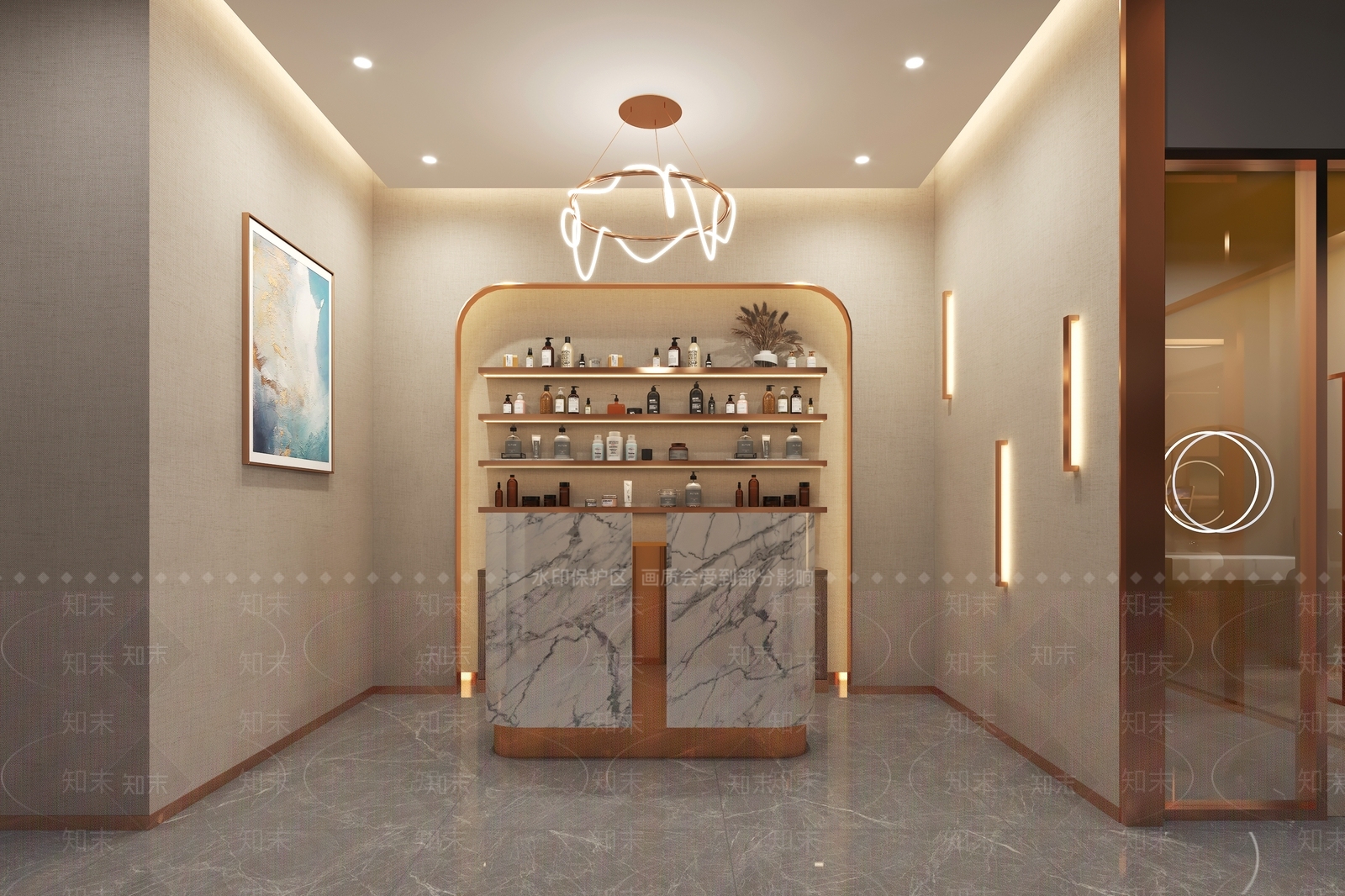 现代美发店3D模型下载【ID:1122752832】