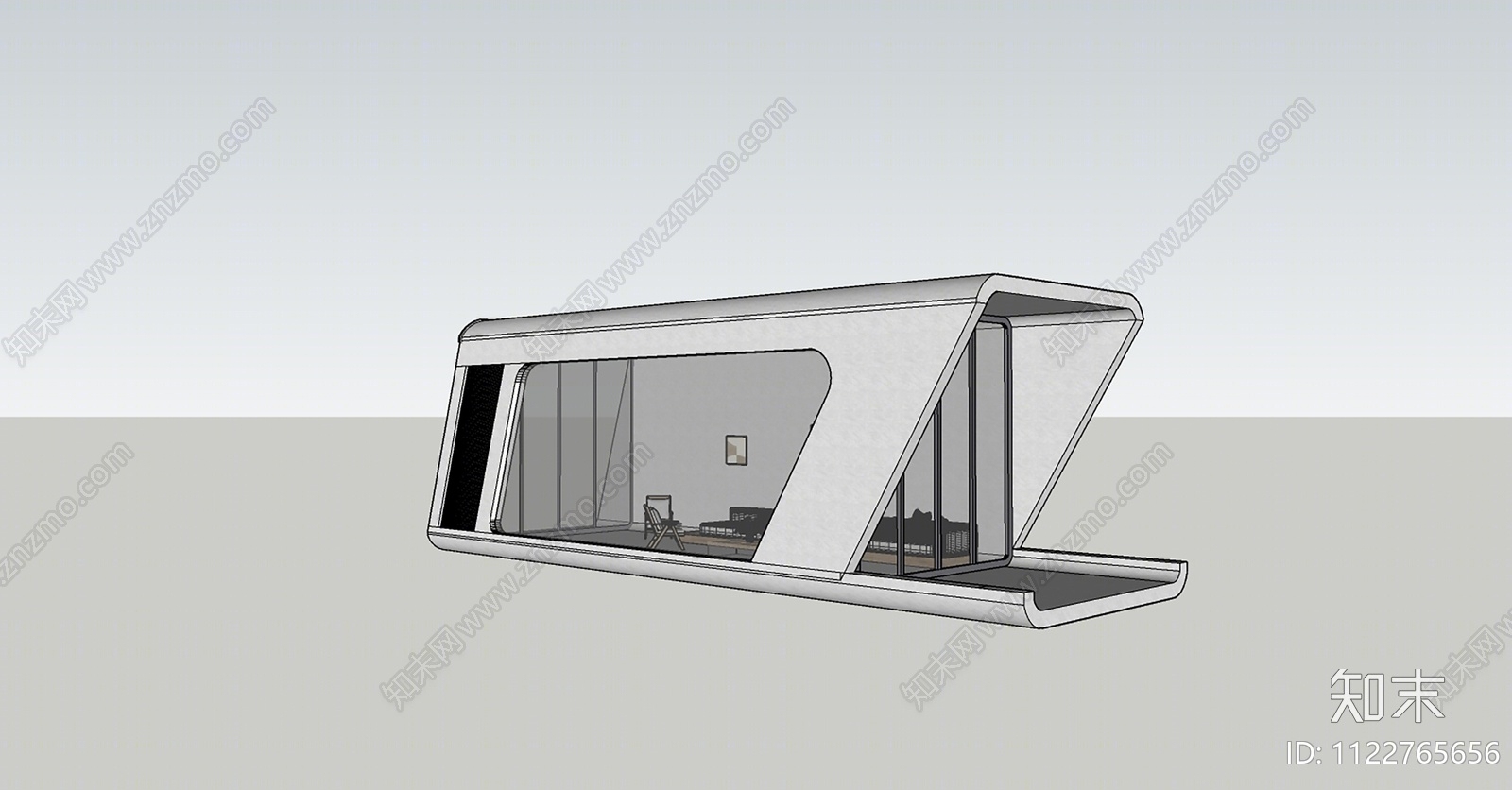 现代公共建筑SU模型下载【ID:1122765656】