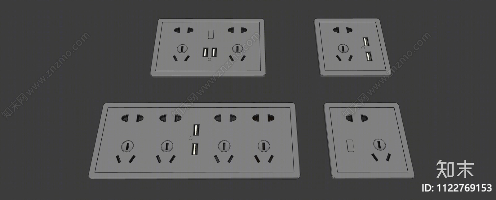 现代插座SU模型下载【ID:1122769153】