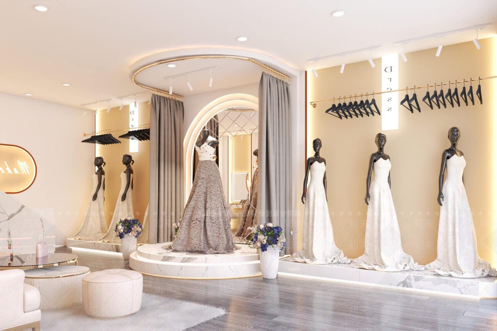 现代婚纱摄影店SU模型下载【ID:1122774397】