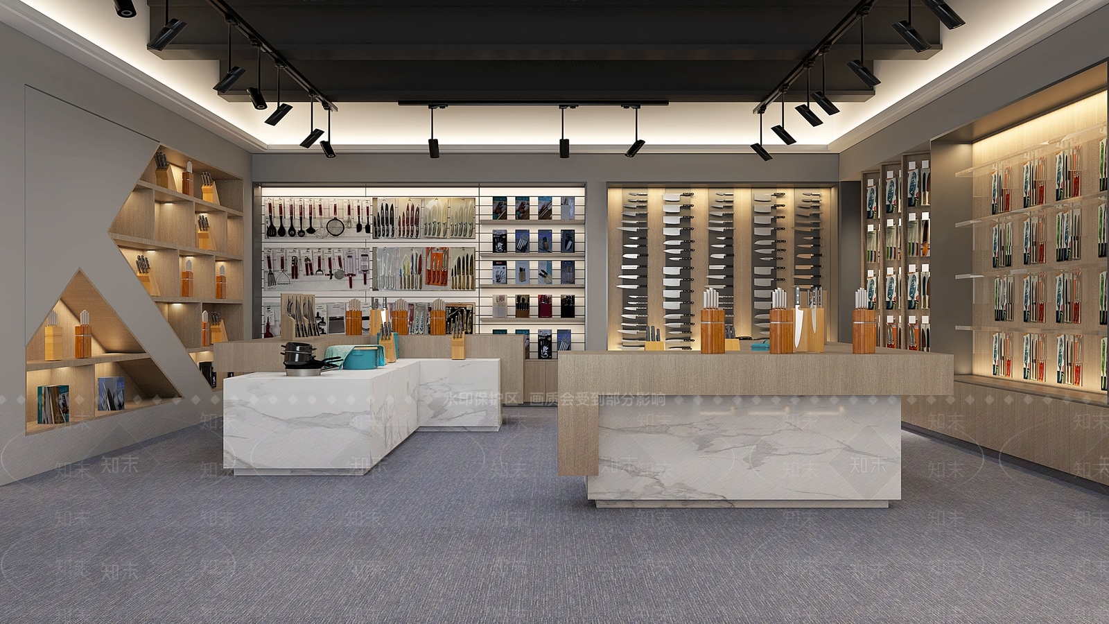 现代刀具展厅3D模型下载【ID:1122838346】