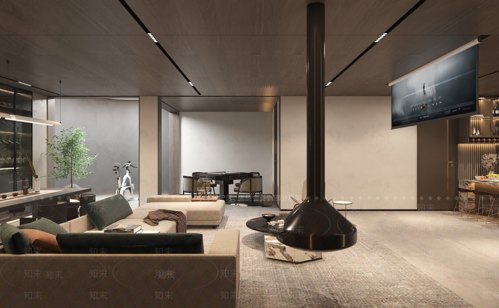现代影音室3D模型下载【ID:1122779323】