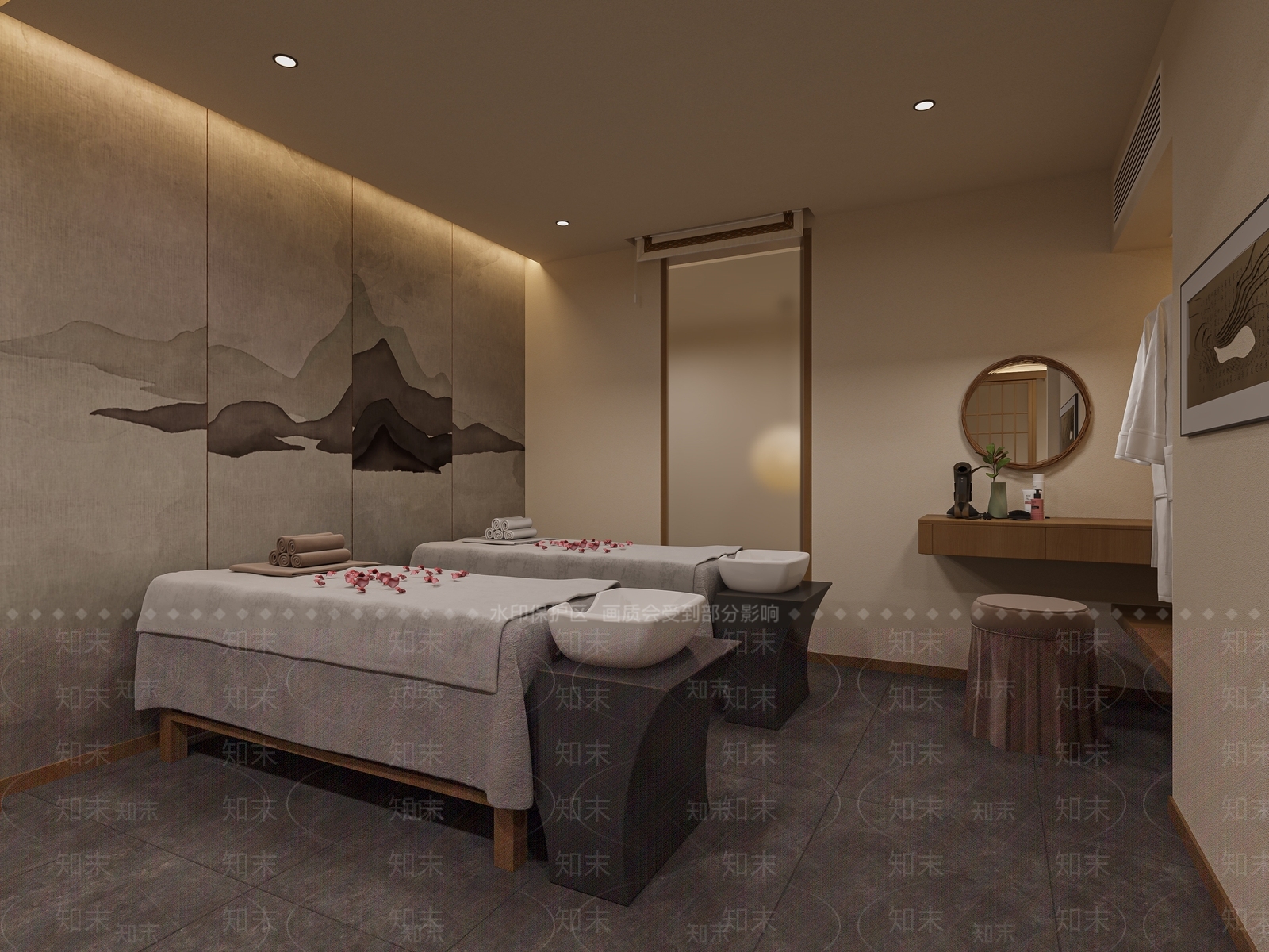 现代养生馆3D模型下载【ID:1122780432】