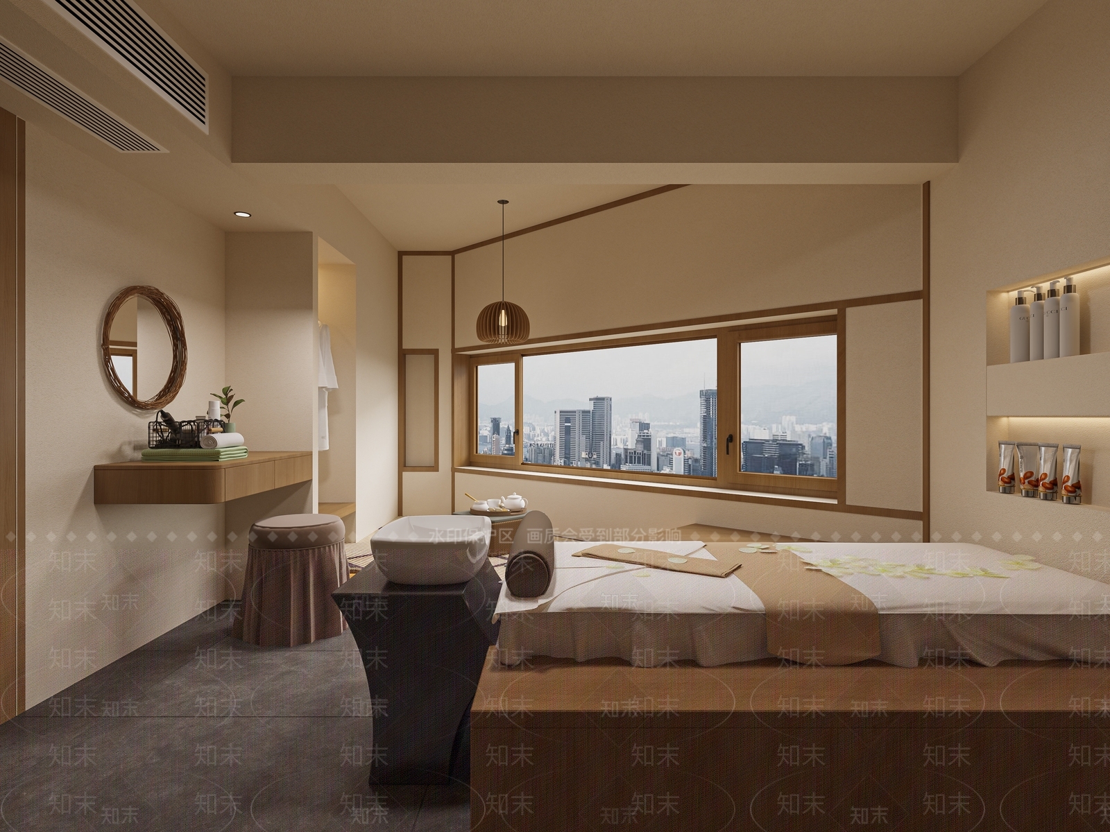 现代养生馆3D模型下载【ID:1122780432】