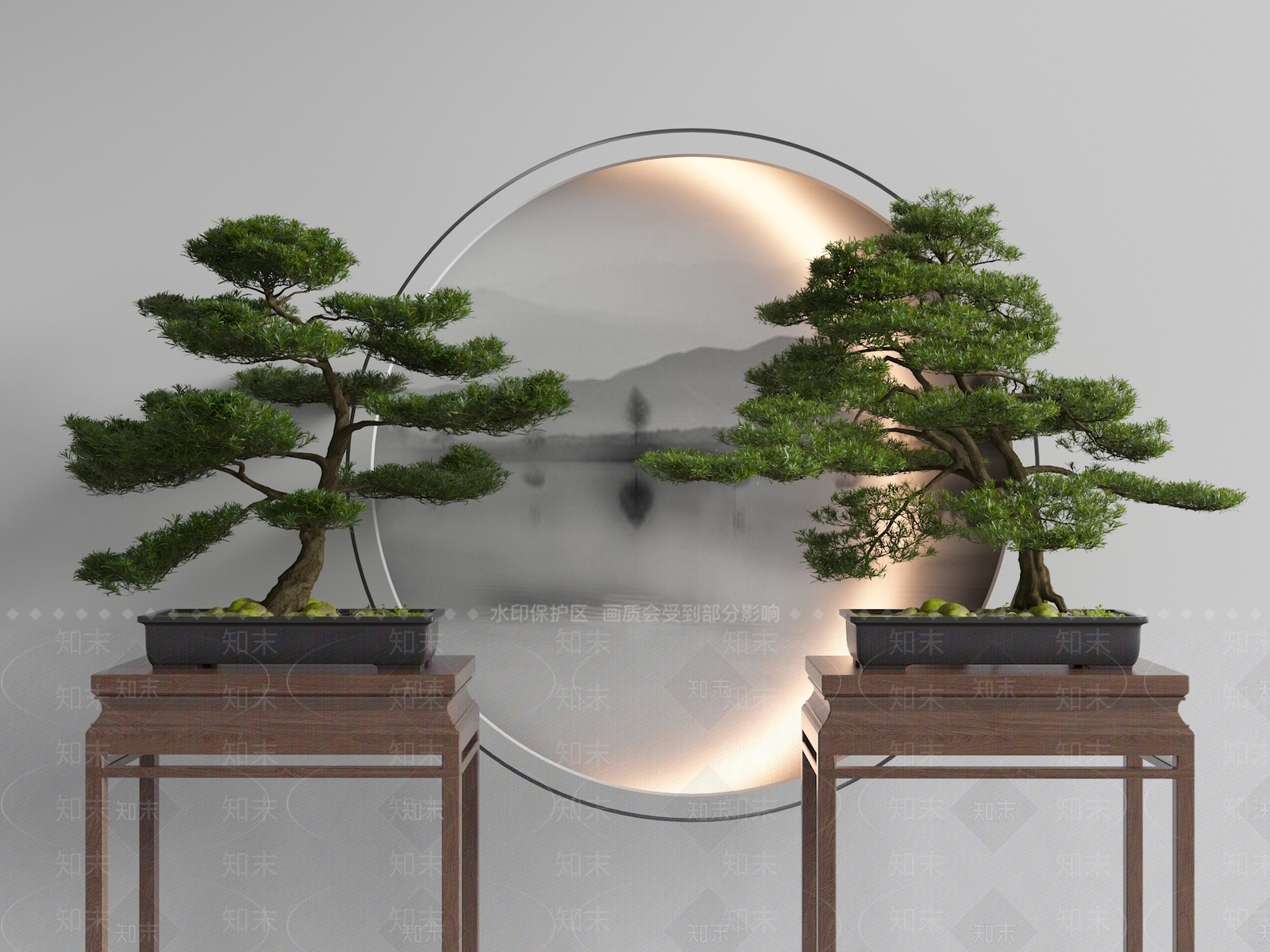 松树盆栽SU模型下载【ID:1122797058】