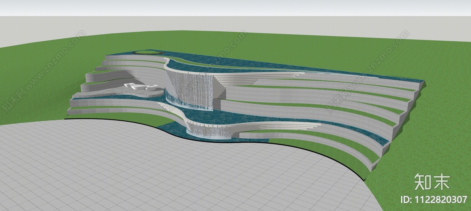 现代水景SU模型下载【ID:1122820307】