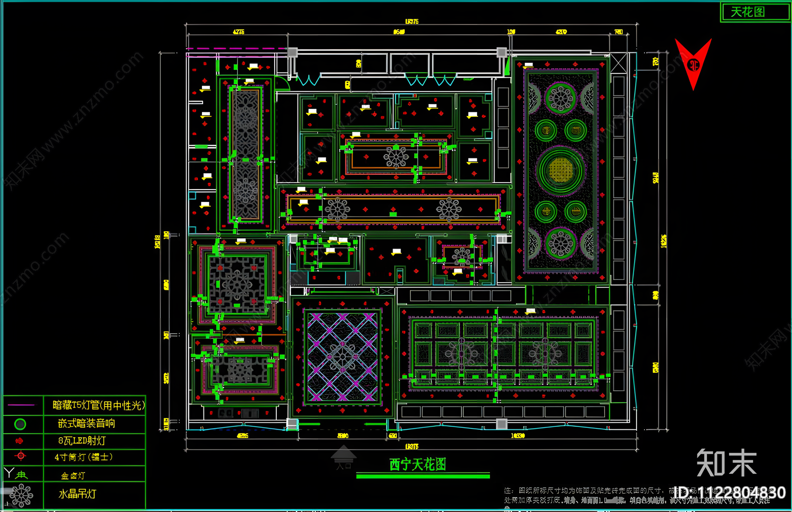 瓷砖展厅CAD施工图下载【ID:1122804830】