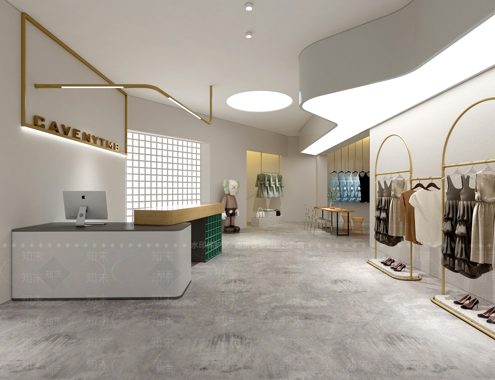 现代服装箱包店SU模型下载【ID:1122807560】