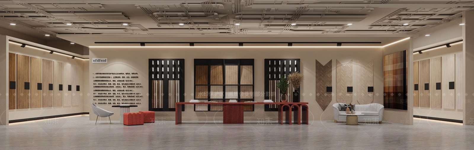 现代木材展厅3D模型下载【ID:1122809340】