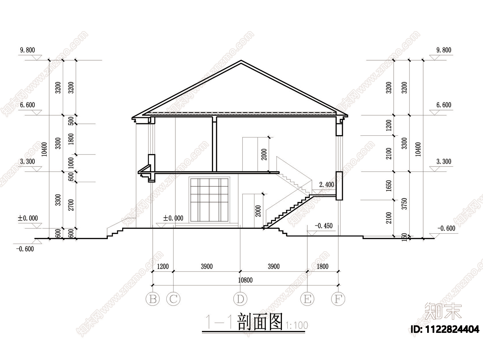 现代风格农村别墅cad施工图下载【ID:1122824404】