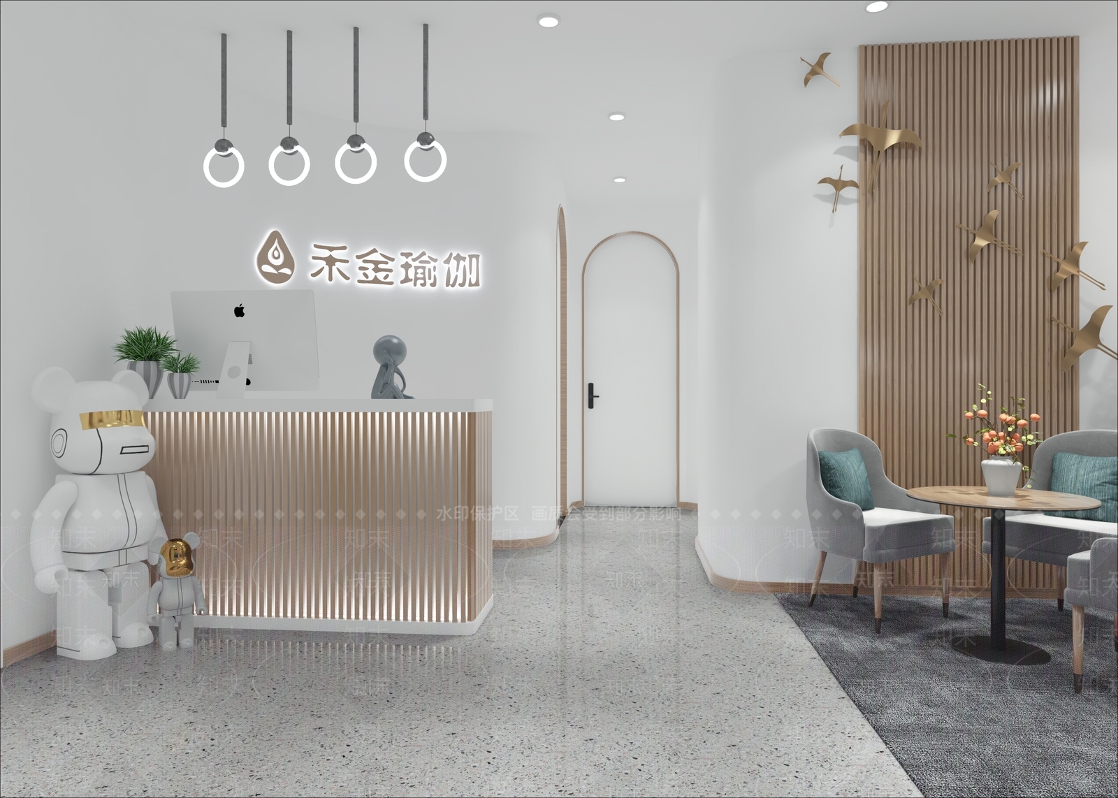 现代瑜伽室3D模型下载【ID:1122826847】