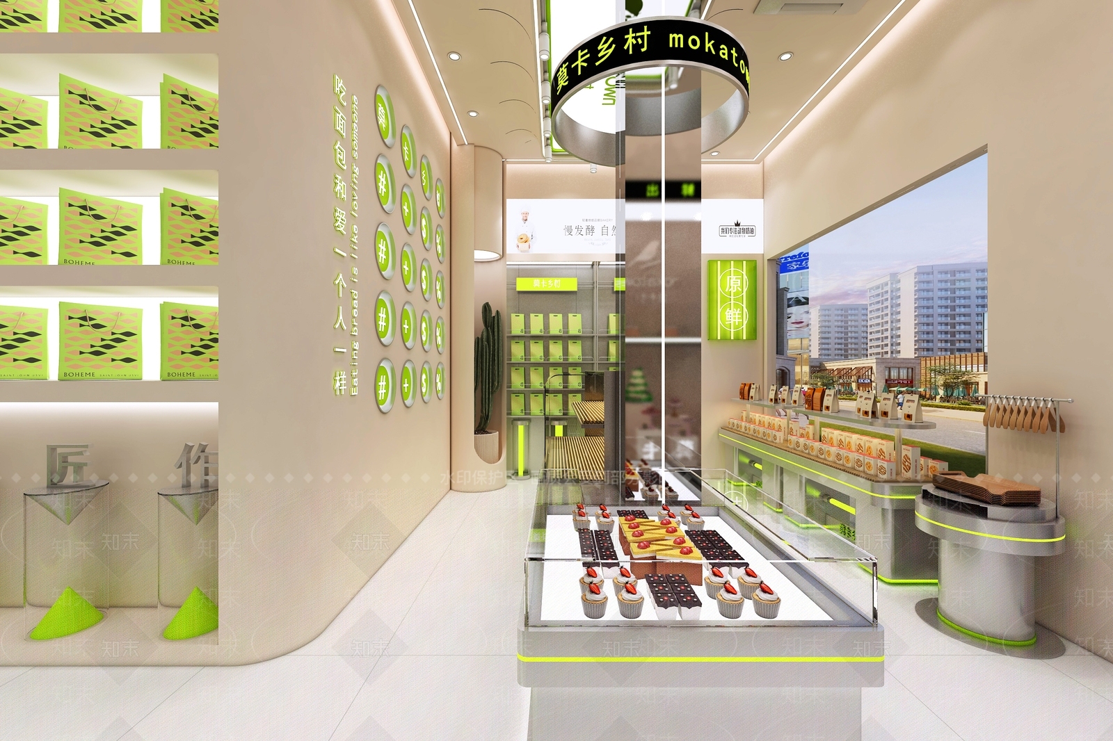现代蛋糕烘焙店3D模型下载【ID:1122835272】