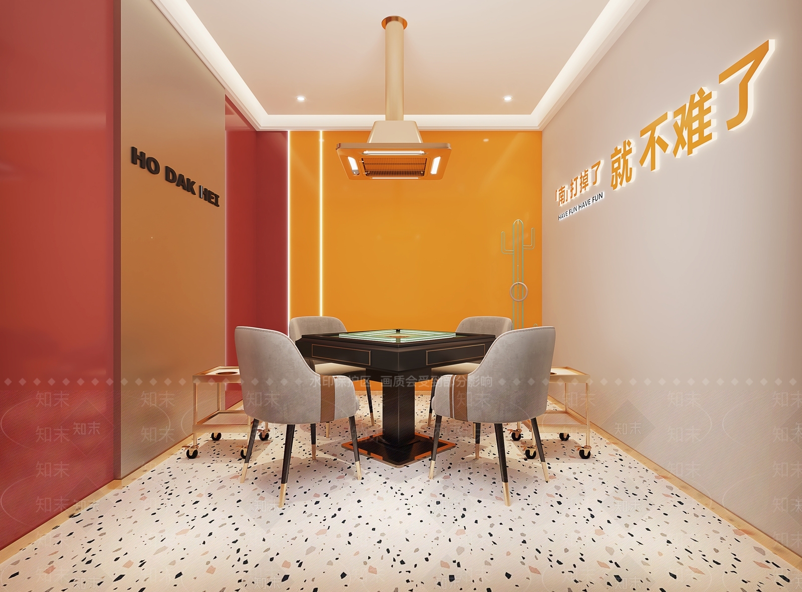 现代棋牌室3D模型下载【ID:1122839568】