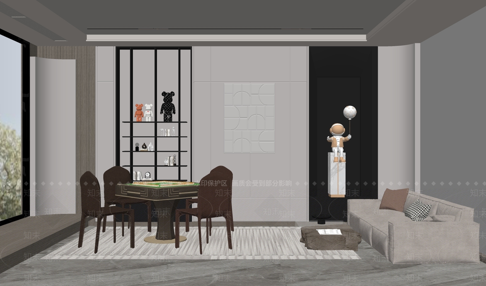 现代棋牌室SU模型下载【ID:1122864617】