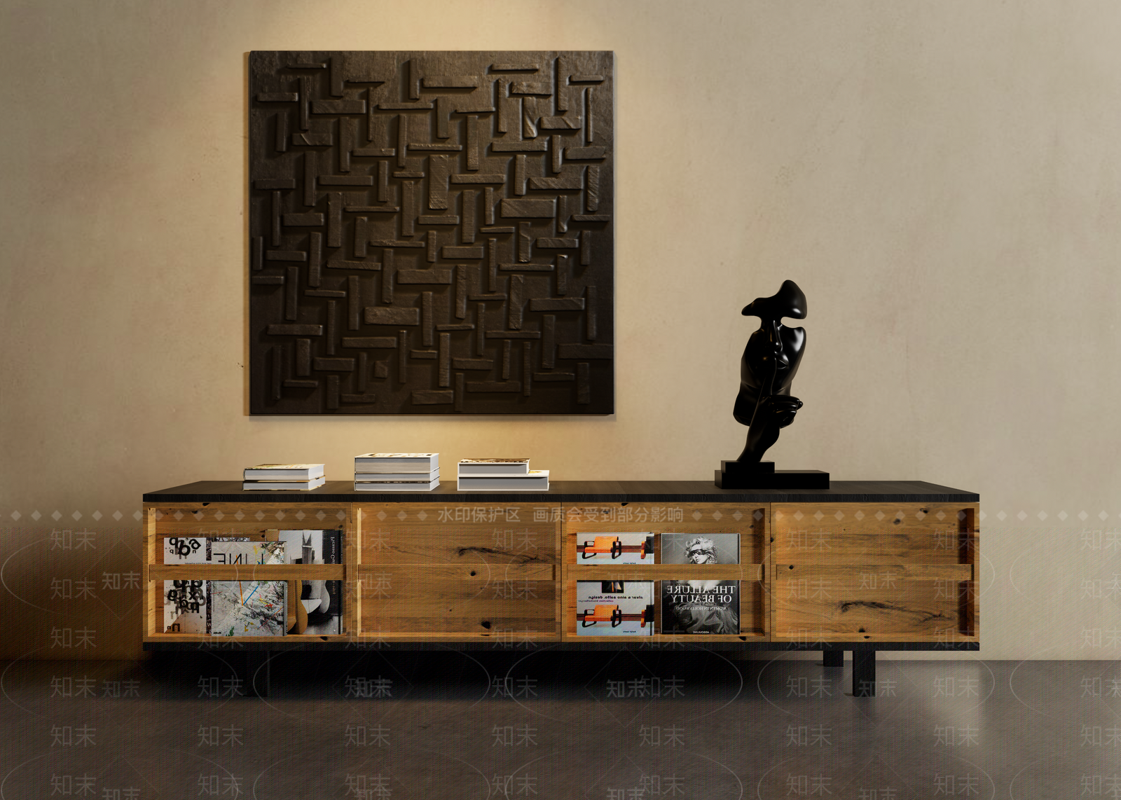 现代电视机柜SU模型下载【ID:1122877054】