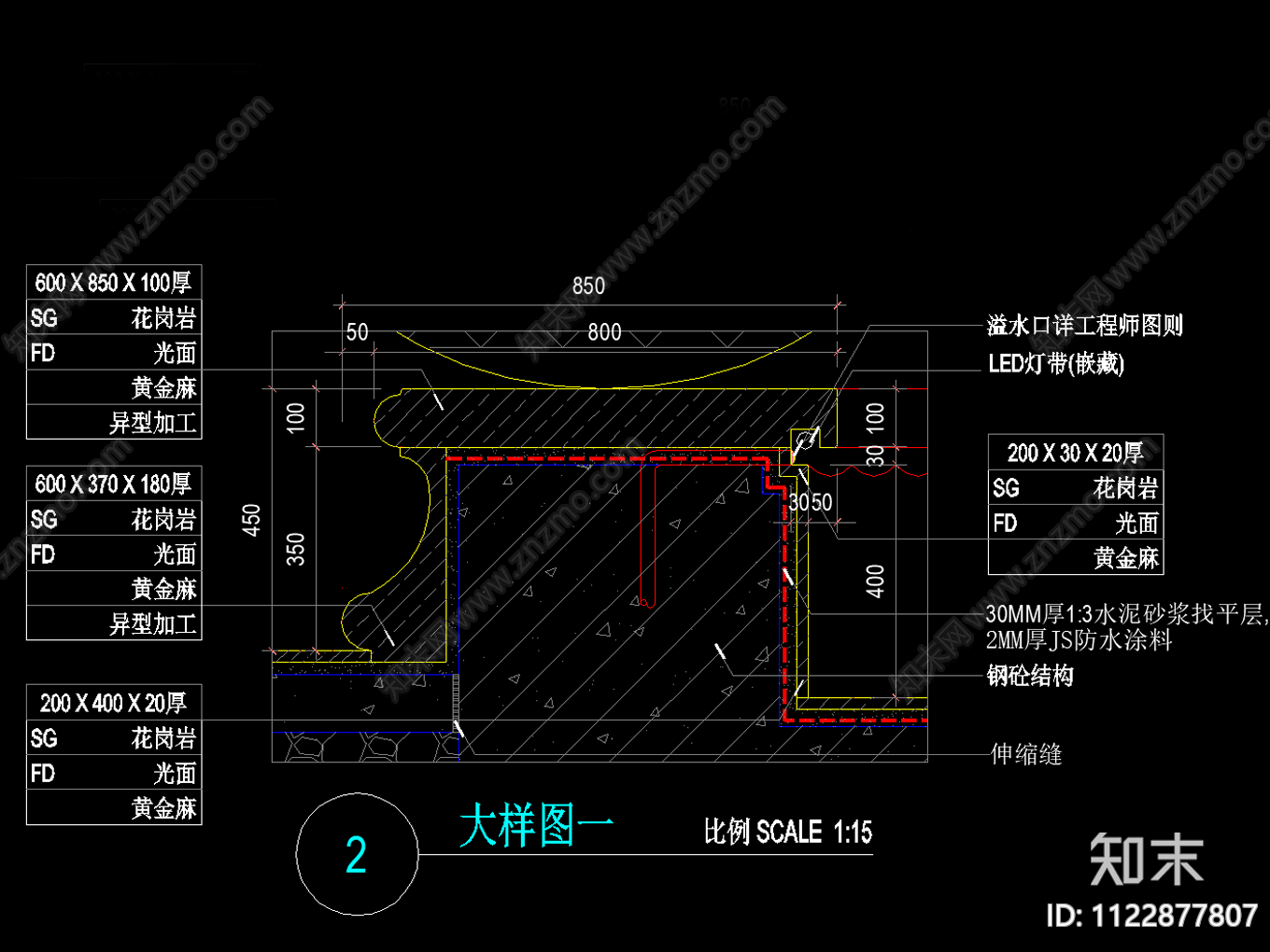 欧式古典花钵水景施工图cad施工图下载【ID:1122877807】