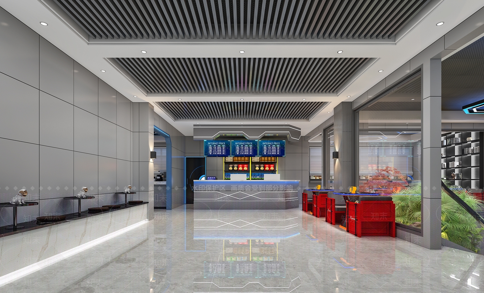 现代网咖网吧3D模型下载【ID:1122920305】