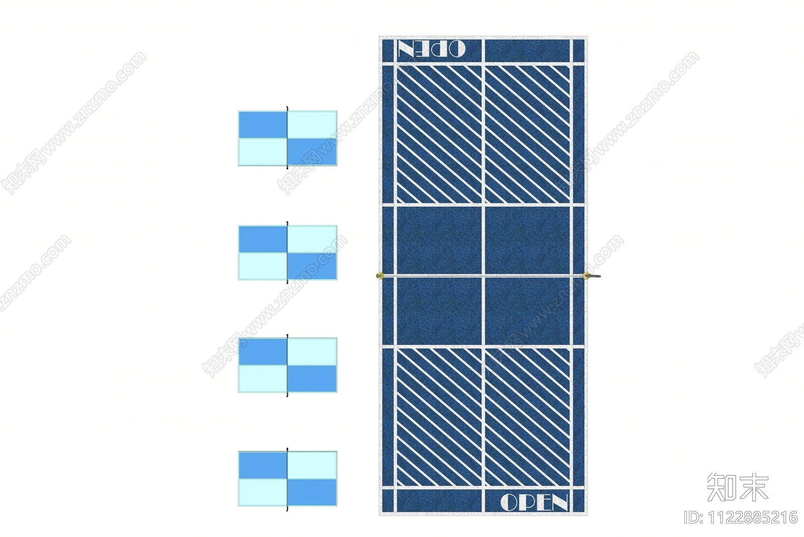 现代羽毛球场地SU模型下载【ID:1122885216】