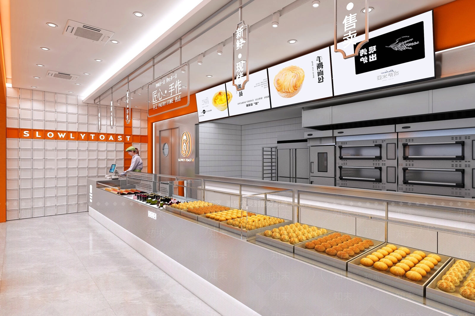 现代烘焙蛋糕店3D模型下载【ID:1122888052】