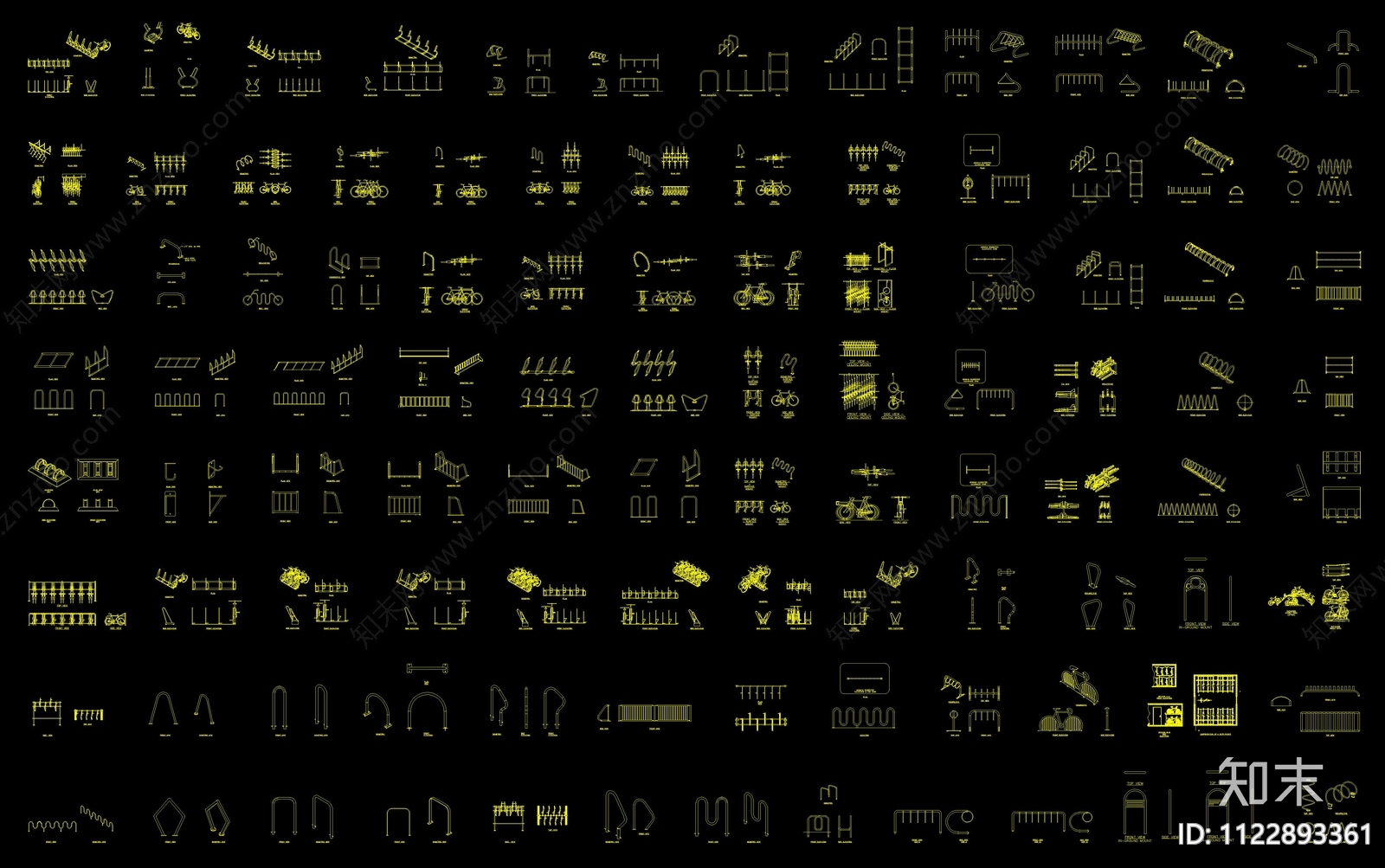 自行车架施工图下载【ID:1122893361】