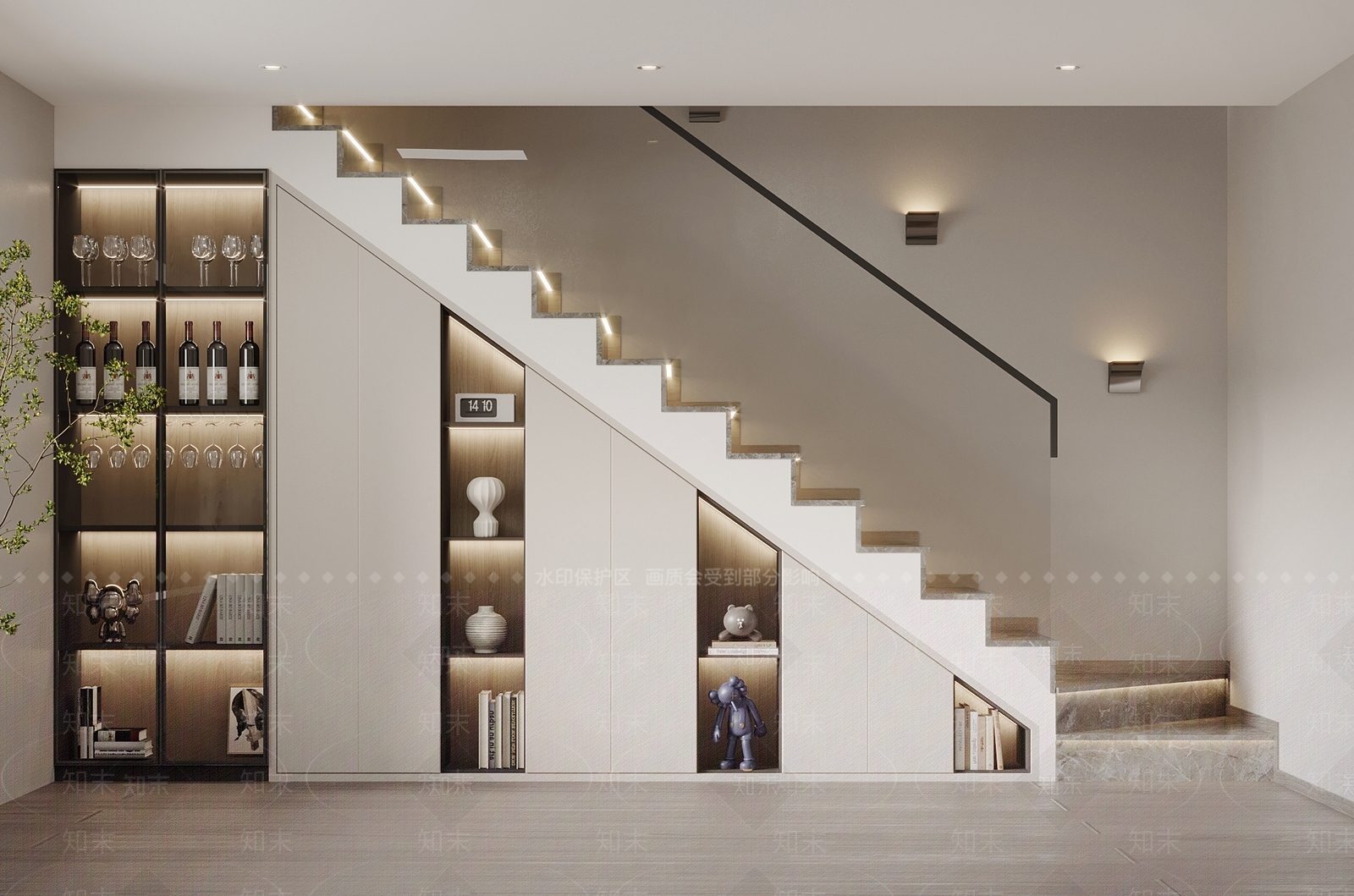 现代楼梯间3D模型下载【ID:1122897574】
