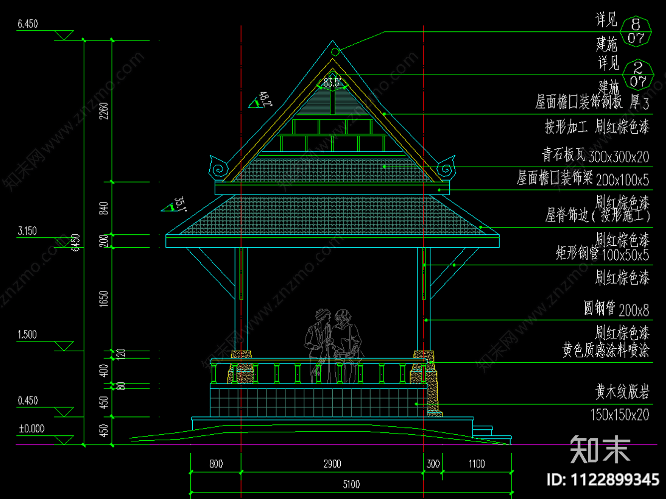 东南亚景观亭两例施工图下载【ID:1122899345】