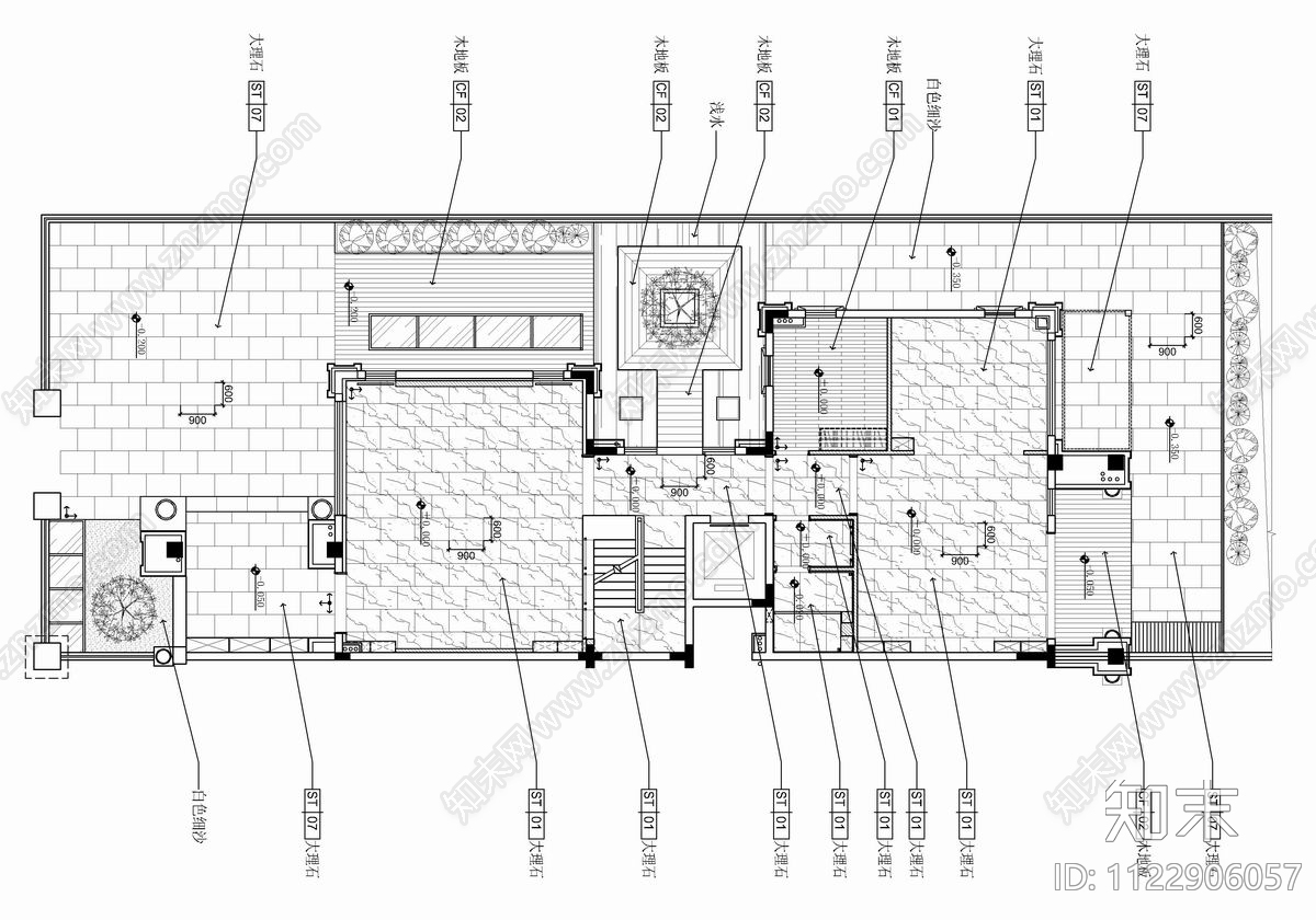 五层新中式别墅CADcad施工图下载【ID:1122906057】