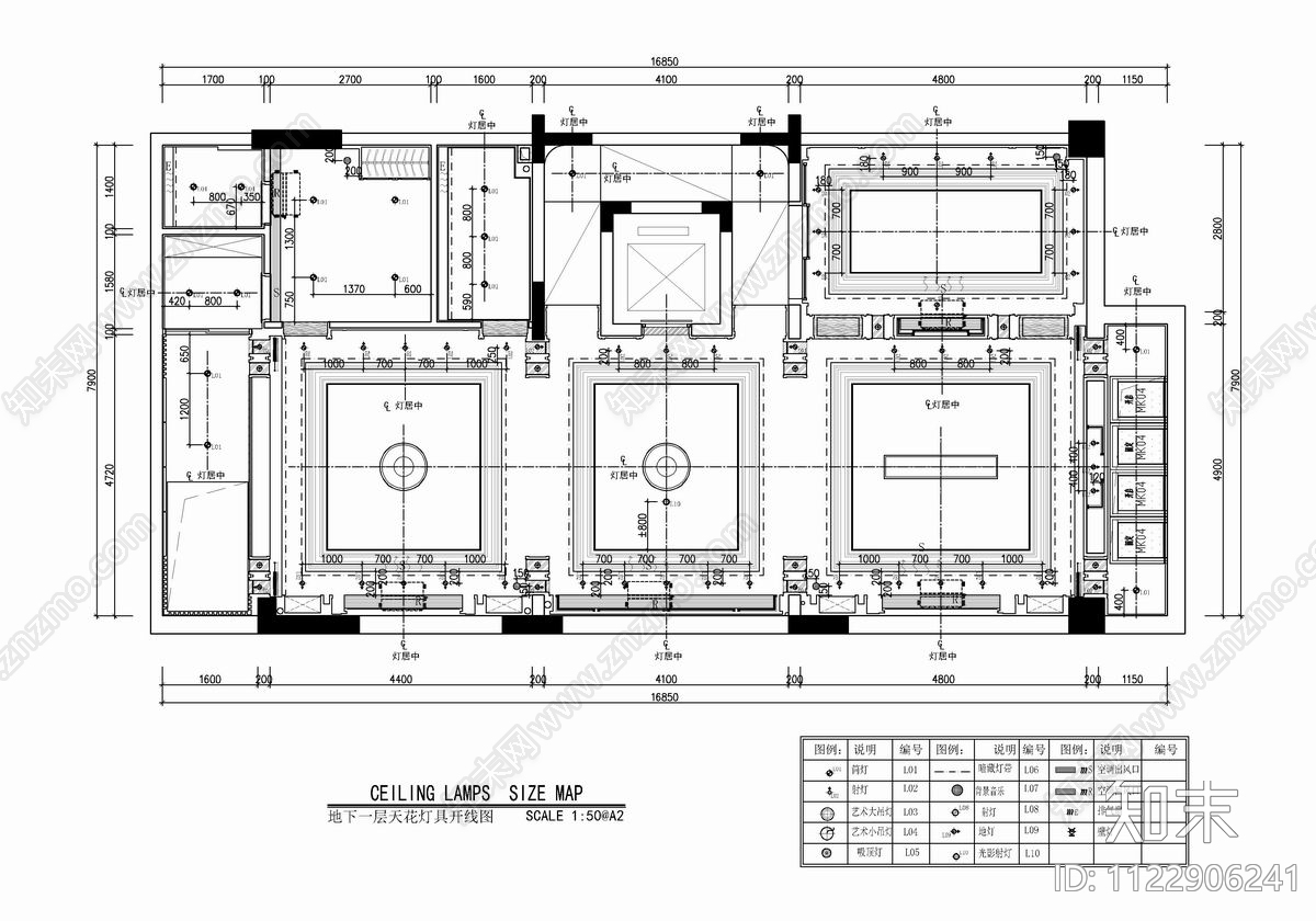 五层新中式别墅CADcad施工图下载【ID:1122906241】