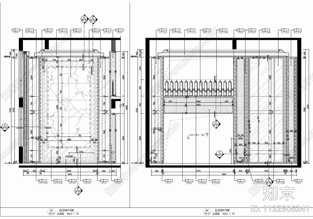 五层新中式别墅CADcad施工图下载【ID:1122906241】