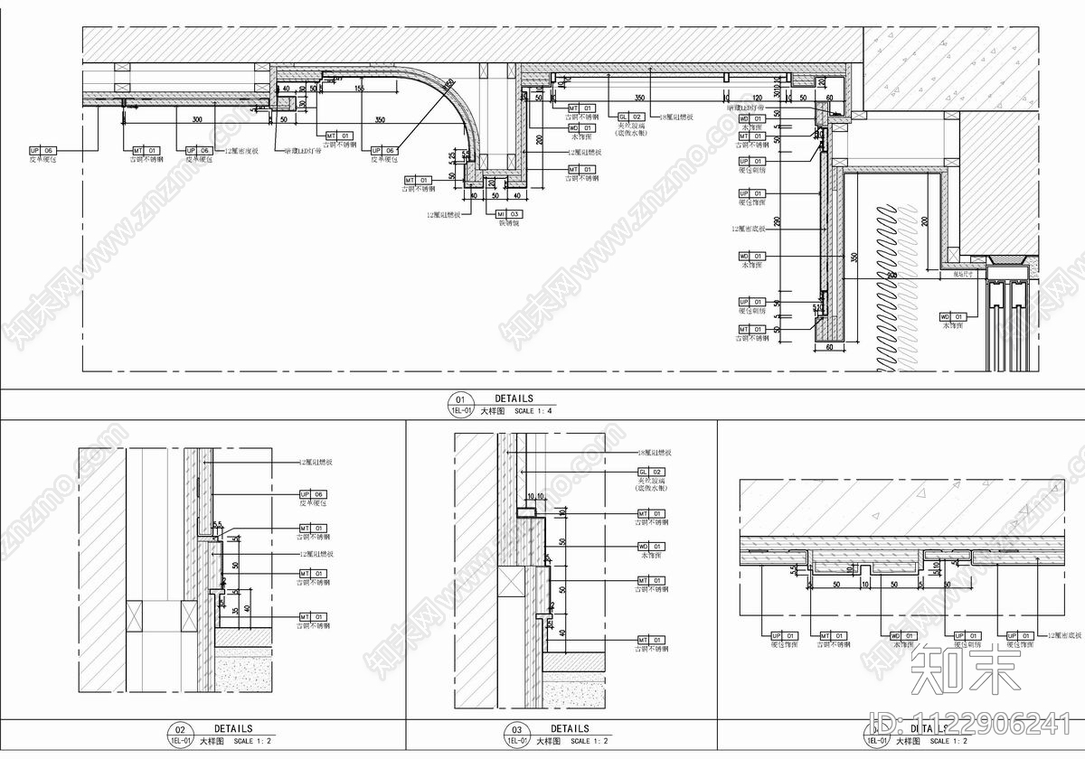 五层新中式别墅CADcad施工图下载【ID:1122906241】