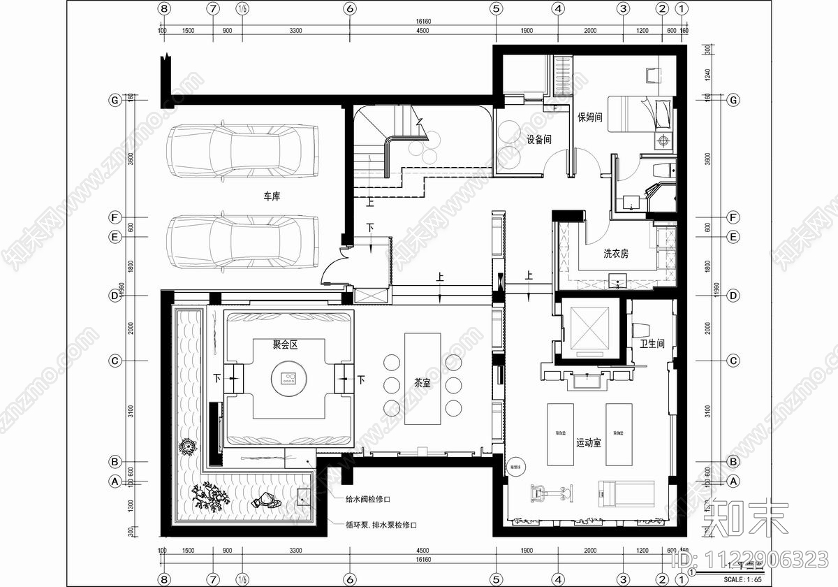 四层小独栋别墅CAD施工图下载【ID:1122906323】