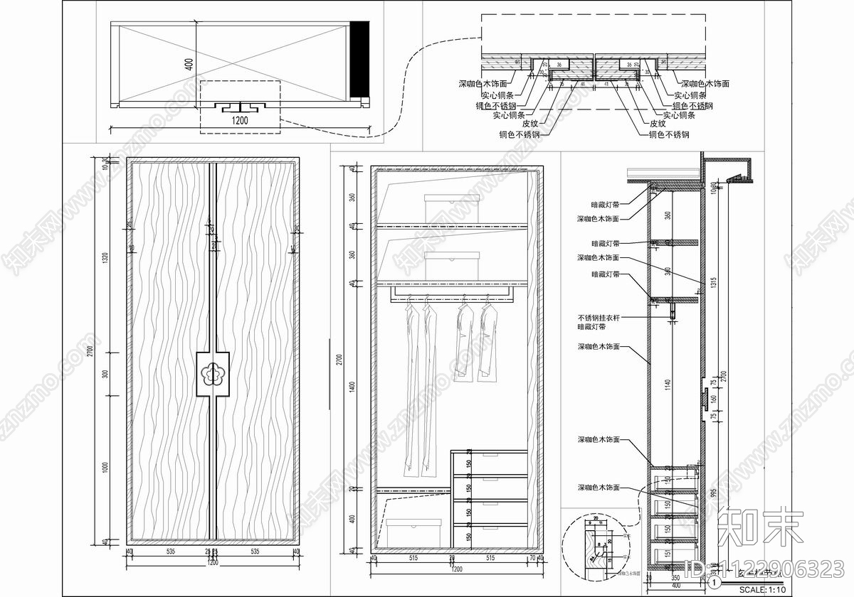 四层小独栋别墅CAD施工图下载【ID:1122906323】