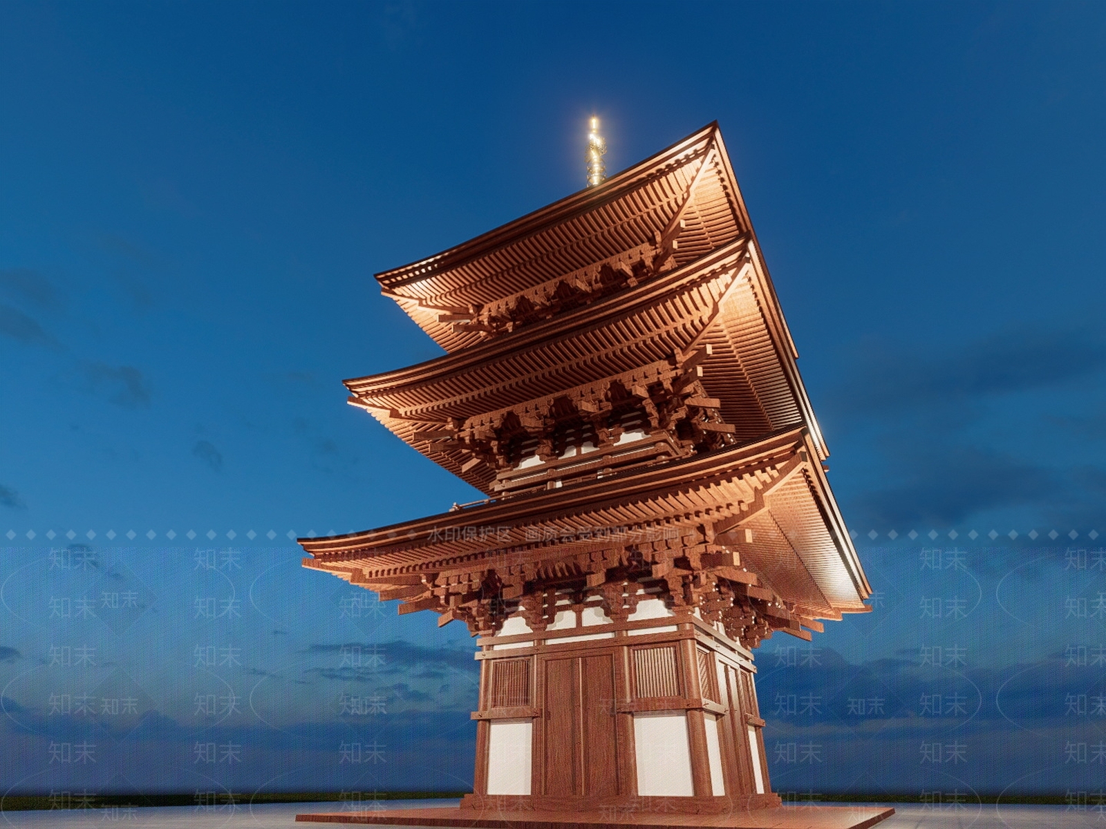 日式寺庙建筑SU模型下载【ID:1122949893】