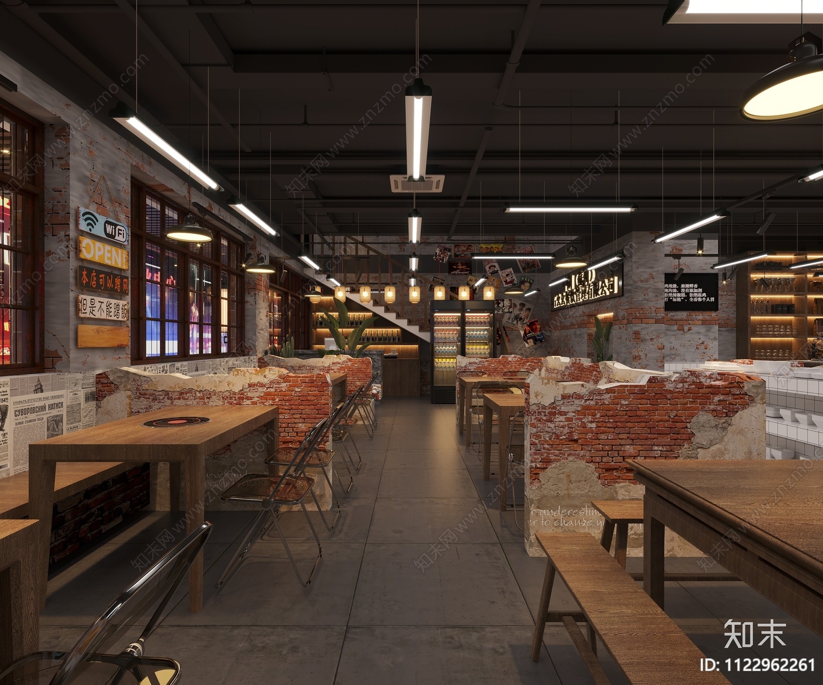 工业风烧鸡公店3D模型下载【ID:1122962261】