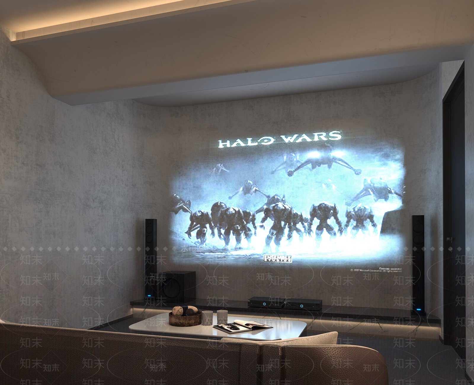 现代影视厅3D模型下载【ID:1122962187】