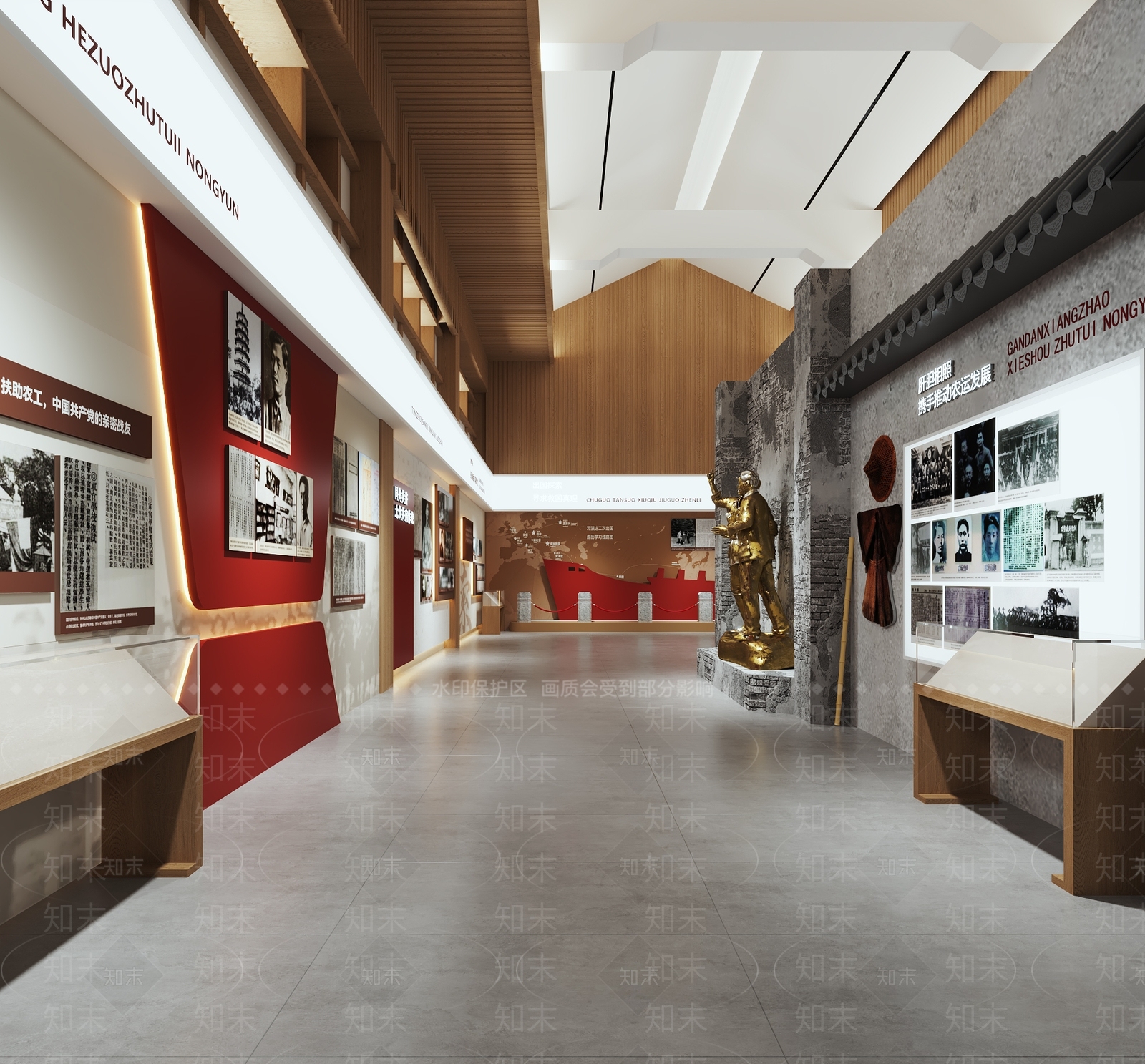 现代党建展厅SU模型下载【ID:1122967203】