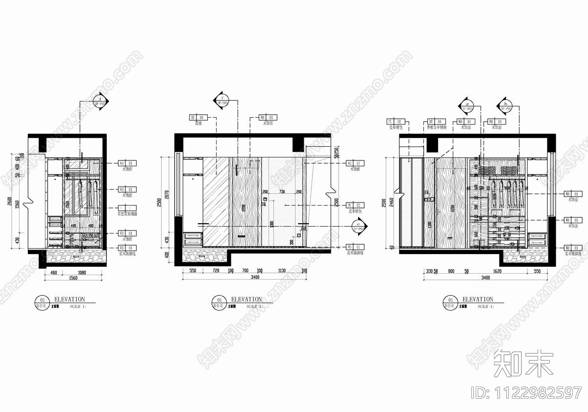 250㎡三层别墅CADcad施工图下载【ID:1122982597】